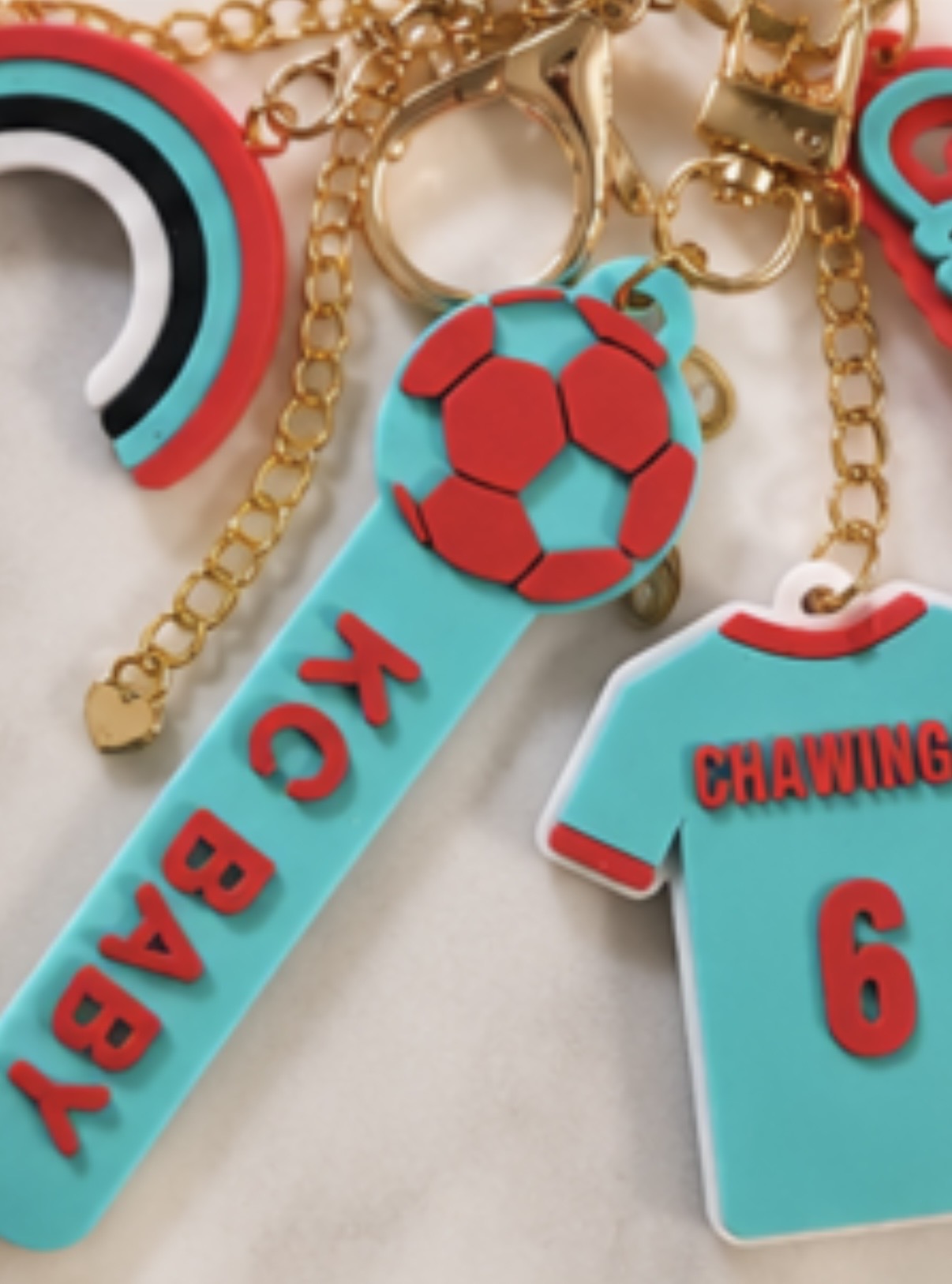 Current Soccer Keyring/Purse Charm