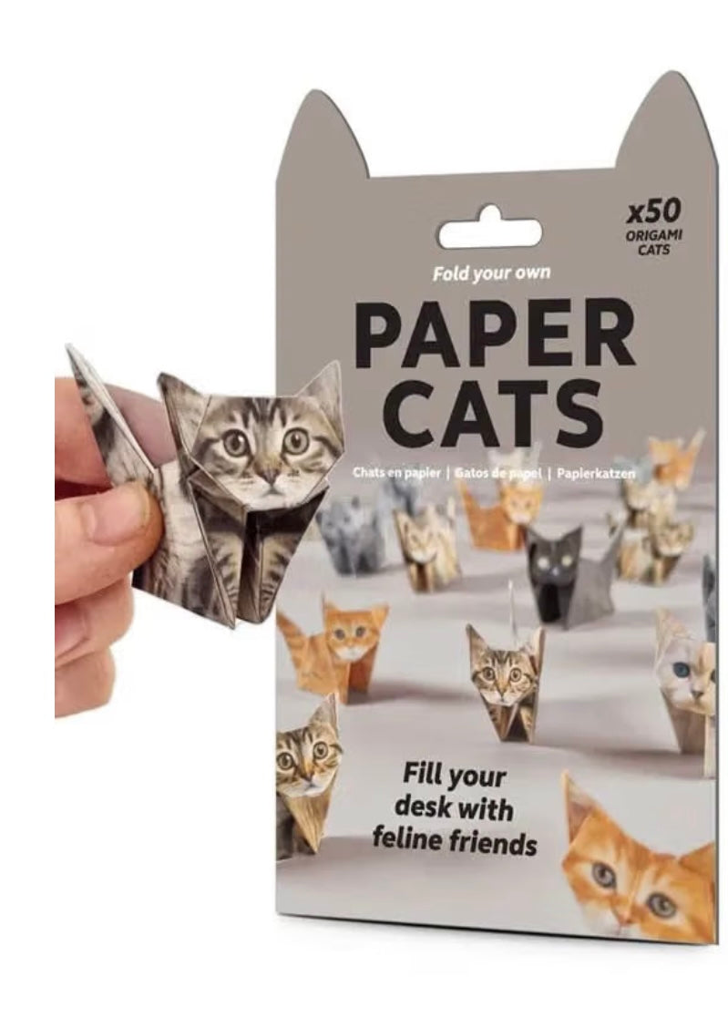 DIY Origami Paper, 150 Sheets DIY Origami Paper to Fold Cute Cat Figures, paper cats origami,Fun Craft Activity, Desk Decoration & Gift for Cat Lovers