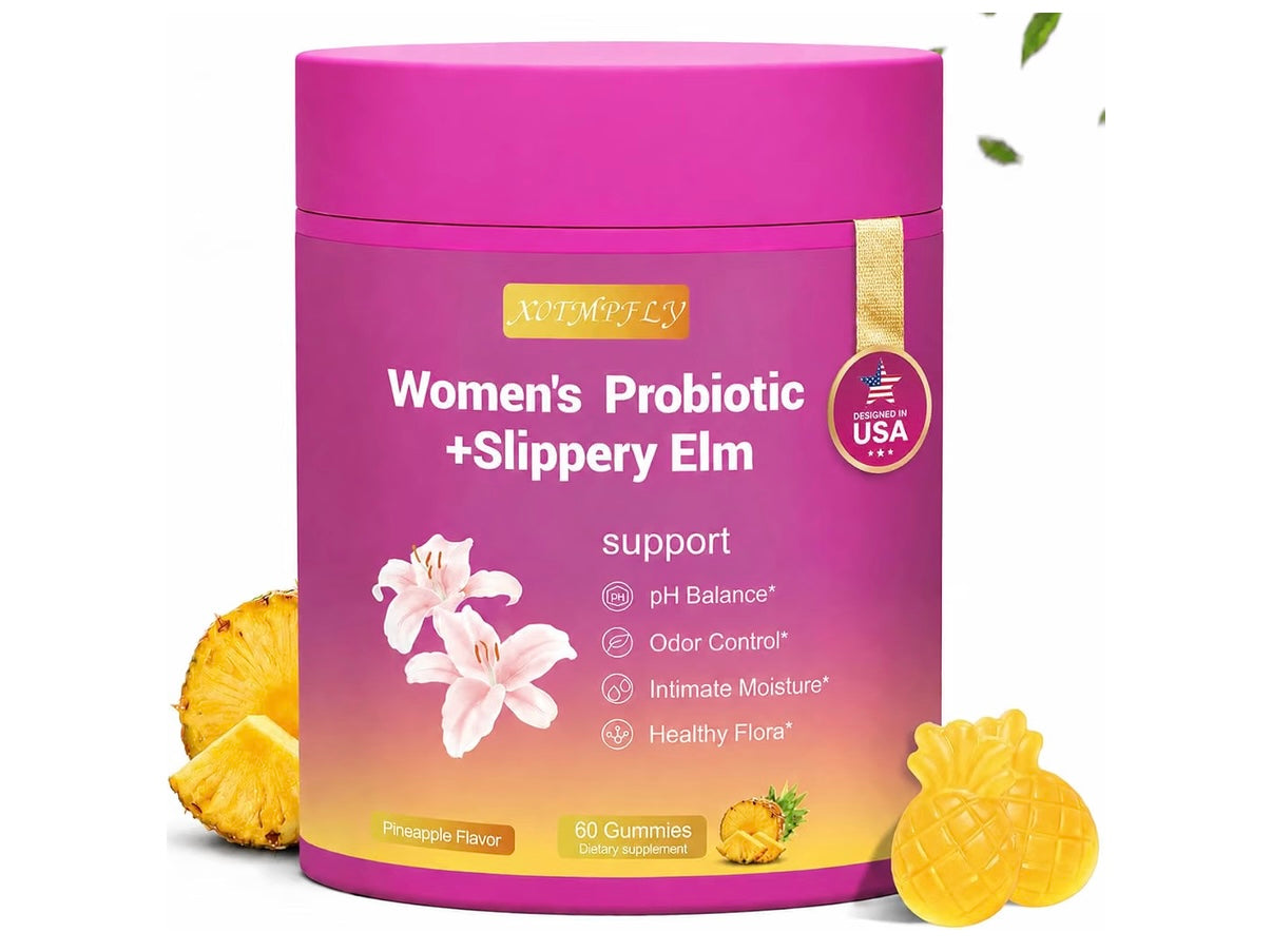 Her Juicy Feminine Probiotics Gummies for Women – PH Balance for Women, Women’s Probiotic with Slippery Elm – Gut Health & Immune Support, Vegan Gluten Free, 60 Count (Best Before 11/27)