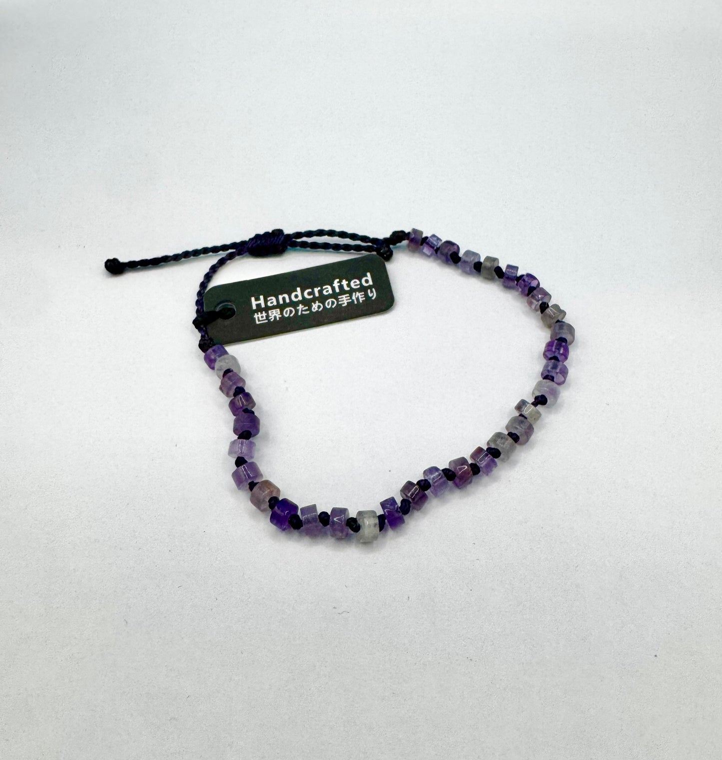 Handmade Natural Cylinder Gemstone Bead Bracelet