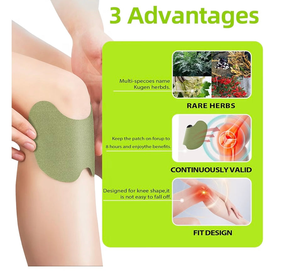 Pain Relief patches for pain relief bone on bone Conforming Knee Patch - herbal knee patch Flexible Adhesive Heat Application 20 Pads