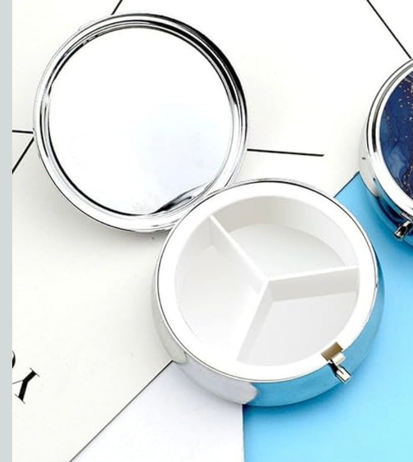 Pill Organizer Marble Design 3 Compartment