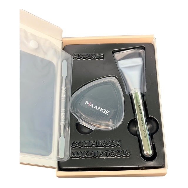 Maange Makeup Tools - Ultra-Thin Liquid Foundation Brush/ Air Cushion Makeup Puff Storage