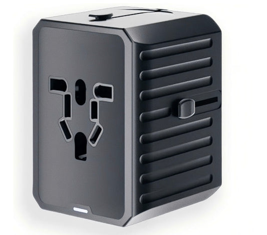 Travel Plug Adapter, Universal Travel Adapter with 3 USB + 1 Type C, International Power Adapter with UK/US/AUS/EU Plugs and Socket, International Travel Adapter Wall Charger