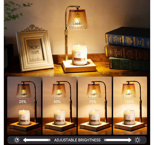 Candle Warmer Lamp with Timer, Height Adjustable Dimmable Wax Melts Warmer