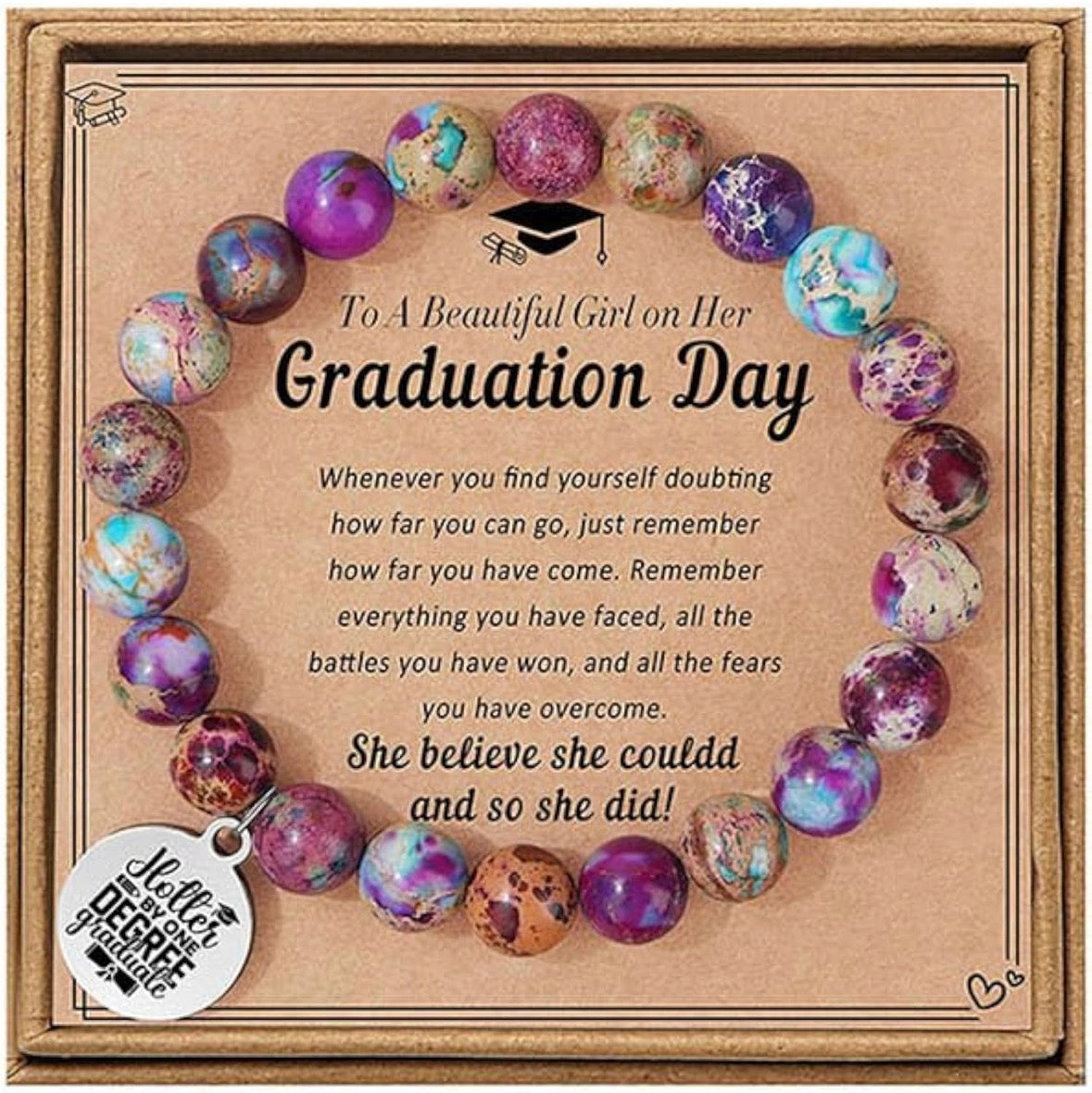 JoycuFF Graduation Gifts for Her Graduation Charm Bracelets