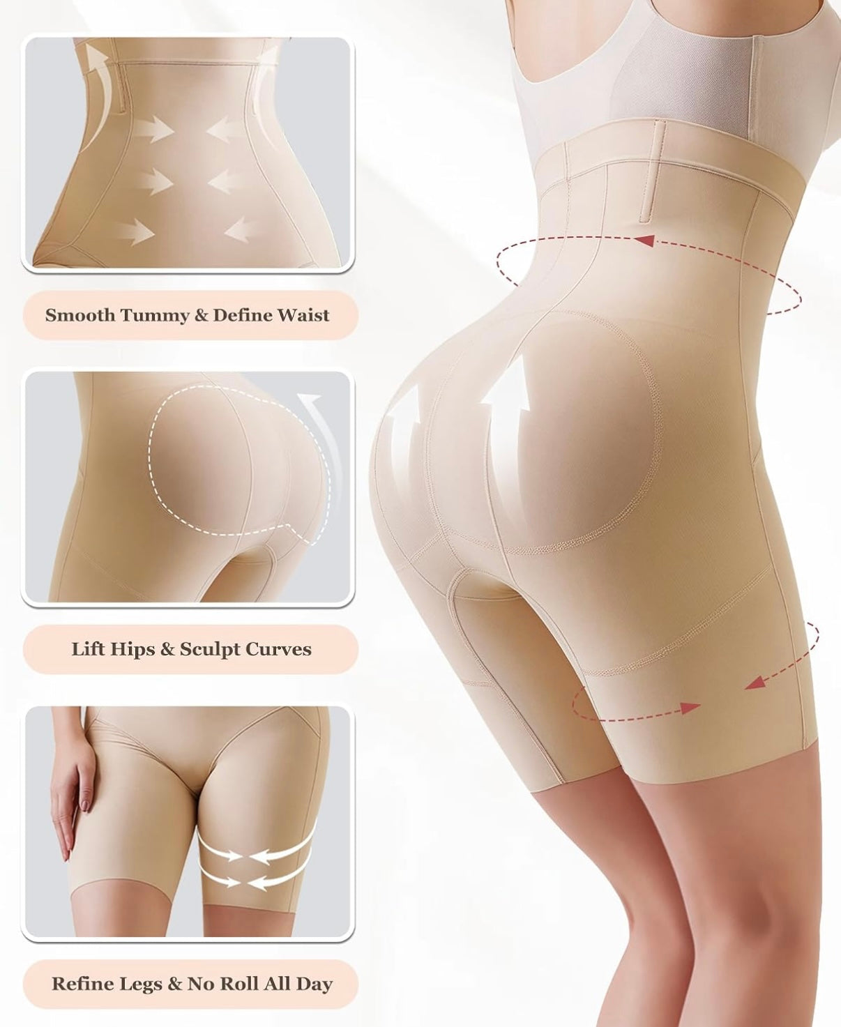 VVL Shapewear Shorts, High Waisted Shapewear  (Size XL)