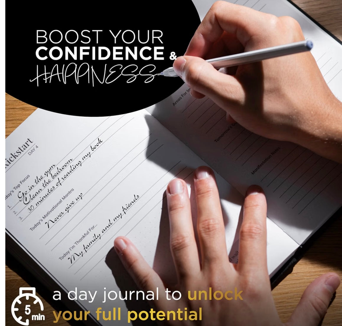 Gratitude JournalSelf-Mastery Daily Manifestation Gratitude Journal For Women, Daily Journal And Manifestation Planner With Prompts