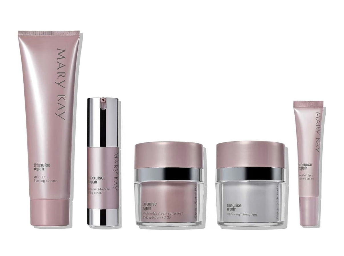 Mary Kay - TimeWise Repair® Volu-Firm® Set
Complete Skincare Set, Cleanses, Firms, Hydrates And Moisturizes, Supports Smoother-Looking Skin, Daily AM And PM Routine