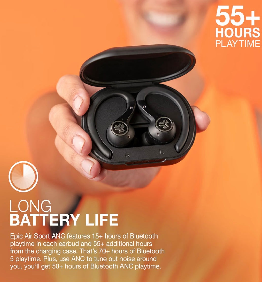 JLab Epic Air Sport ANC True Wireless Bluetooth 5 Earbuds