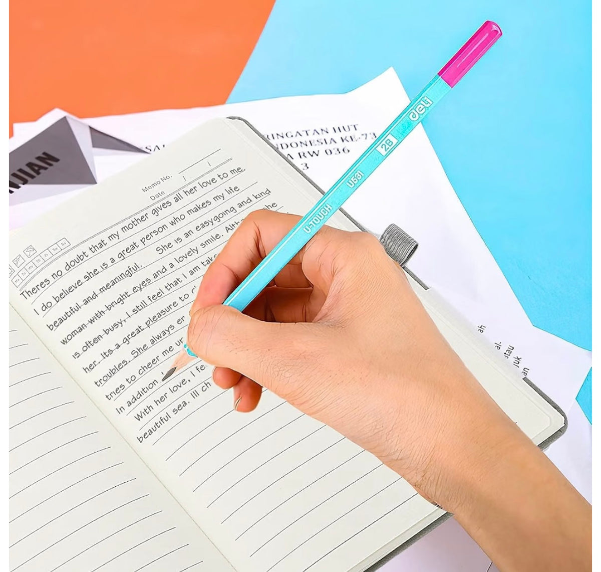 Notebook A5 Notebook Notepad Portable Diary Retro Diary Hardback Journal Note Book with Pen Loop PU Leather
