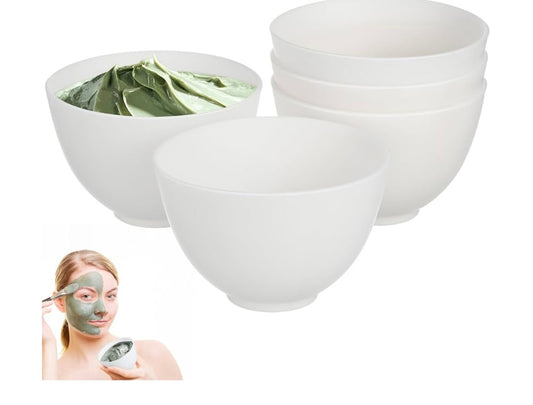 5-Pack Silicone Mask Mixing Bowls for Facials Lightweight Portable Diy Skincare Containers 4.05 Inch Diameter for Home and Salon Use