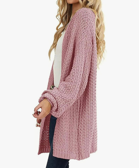 Womens 2026 Fall Long Sleeve Chunky Knit Cardigan Sweaters (Size XXL)