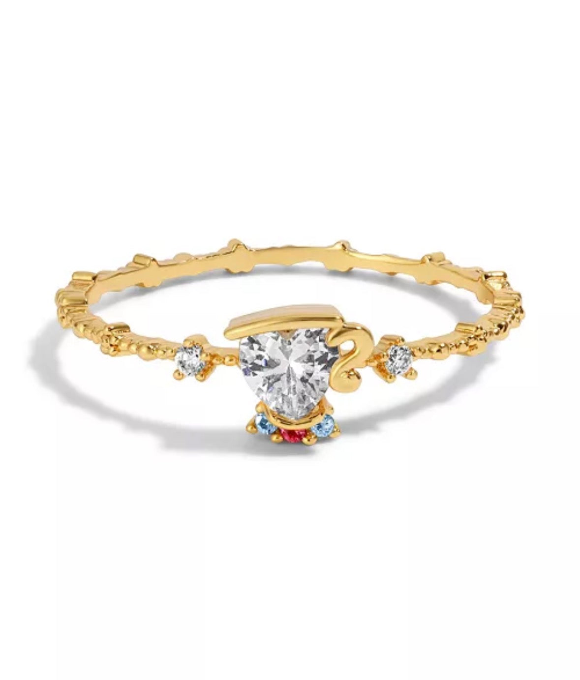 Disney Multi-Color Beauty the Beast Chip Ring, Size 6