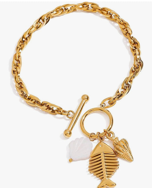 Fiusem Figaro Chains for Men,14k Gold plated Mens Chain Necklaces, 3.5mm/5mm/6mm/8mm/9.5mm Stainless Steel Men Necklaces