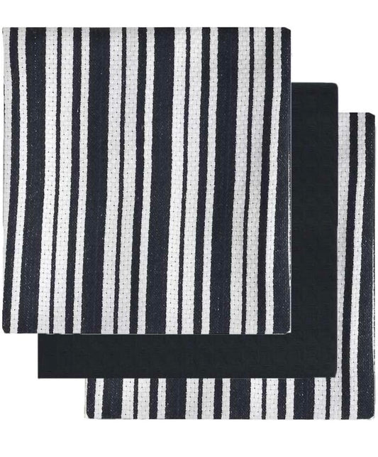 Harman Bistro Basket Tea Towel, Black 3 pack