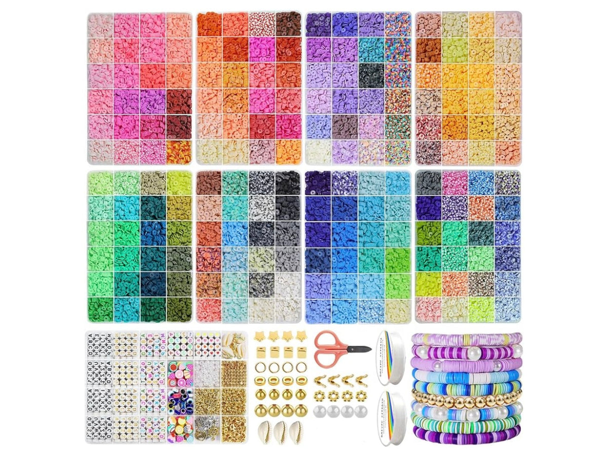 Redtwo 45000 Pcs 192 Colors Clay Beads Bracelet Making Kit