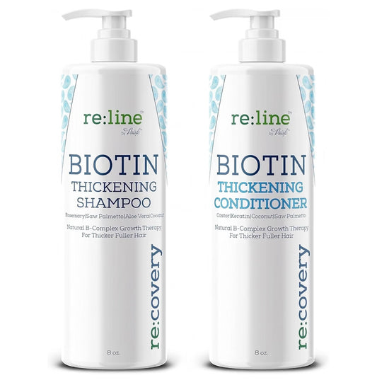 Biotin Shampoo and Conditioner for Thinning Hair Growth Thickening Shampoo for Hair Loss Treatment NATURAL Sulfate Free for Color Treated Hair Regrowth Treatment for Men Women