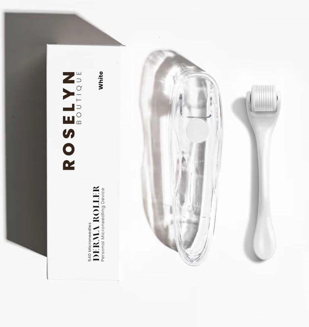 ROSELYNBOUTIQUE Derma Roller Personal Beard & Facial Skin - 540 Micro Needles Titanium Cosmetic Beauty Instrument