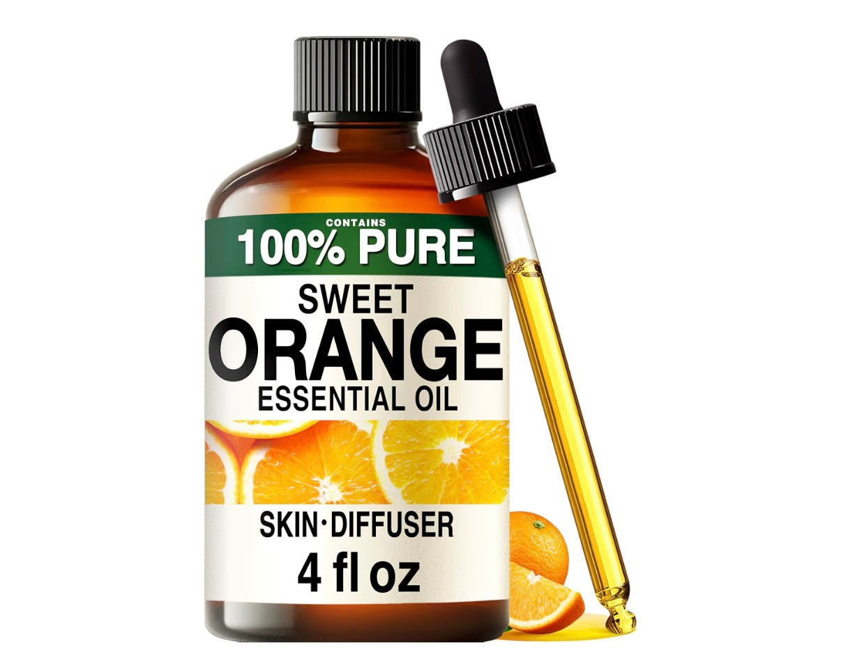 Kukka Sweet Orange Essential Oil for Diffuser - 100% Natural Sweet Orange Essential Oils for Skin Use - Sweet Orange Oil Essential Oil for Aromatherapy - Soap Making & DIY (4 Fl Oz)