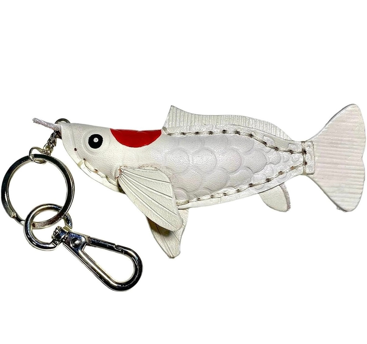 Handmade Koi Genuine Leather Keychain, for both Men and Women