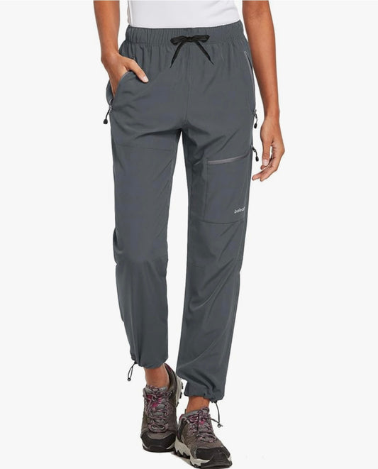 baleaf Women's Hiking Pants Quick Dry Lightweight Water Resistant Elastic Waist Cargo Pants for All Seasons (Size Medium)