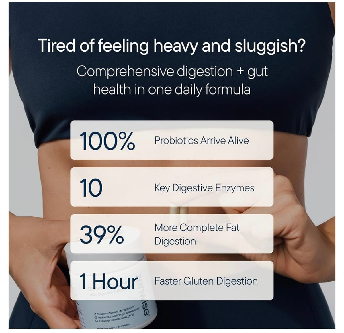 Zenwise Health Digestive Enzymes, Probiotics, for Gut Health Bloat - 180 CT Multi Enzymes, Probiotics, Bromelain, Papaya, DE111 Probiotics Prebiotics, Gas and Bloating Relief, Vegetarian