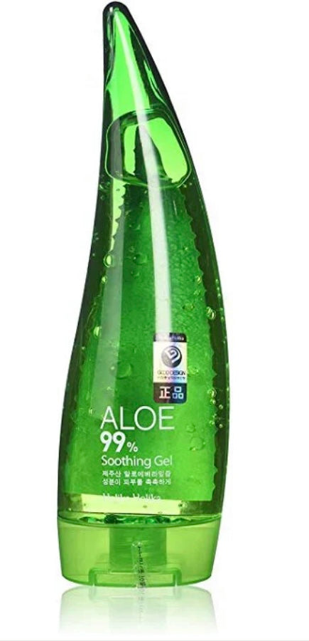 HOLIKA HOLIKA Aloe Fresh Moisture Soothing Gel - Face Body Moisturizer - Fermented Aloe and Cica - Hydrating Cooling Hypoallergenic Korean Skincare for Sensitive Sunburned Skin, 8.45oz