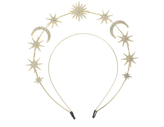 Crown Star and Moon Headband Star
