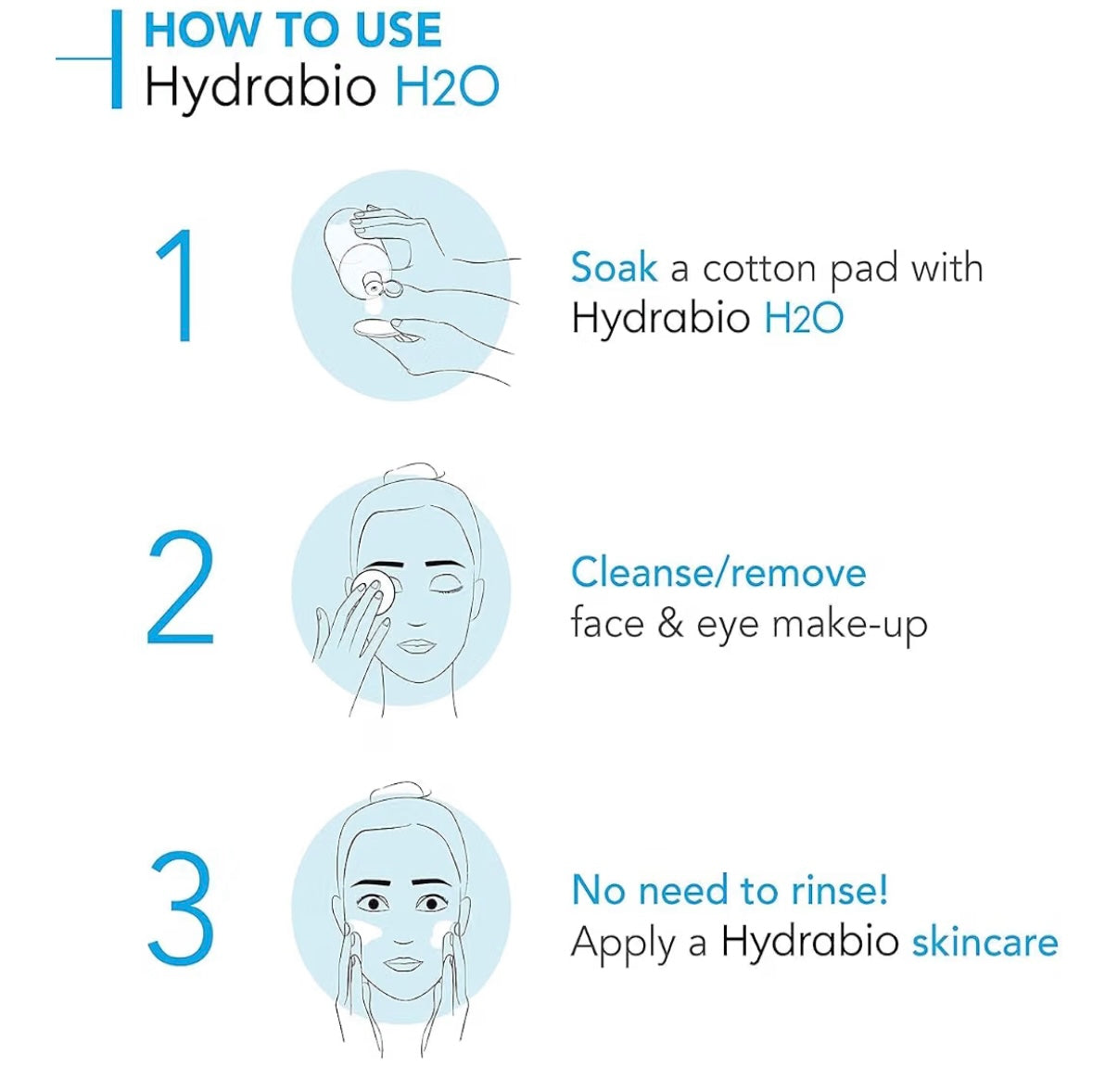 Bioderma - Hydrabio H2O Micellar Water - Face Cleanser and Makeup Remover - Micellar Cleansing Water for Dehydrated Sensitive Skin