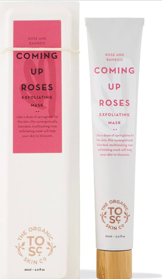 Exfoliating and Hydrating Face Mask Coming Up Roses by The Organic Skin Co. Exfoliating Face Wash and Scrub Facial Masks for Women Skin Care 2 Fl Oz