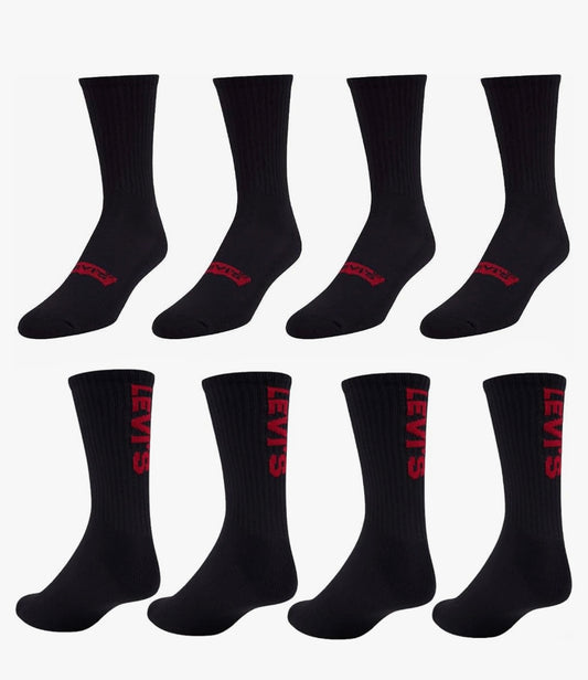 Levi's Mens Socks 8 and 10 Pairs Crew Socks for Men, Premium Athletic Men's Socks,Size 8-12