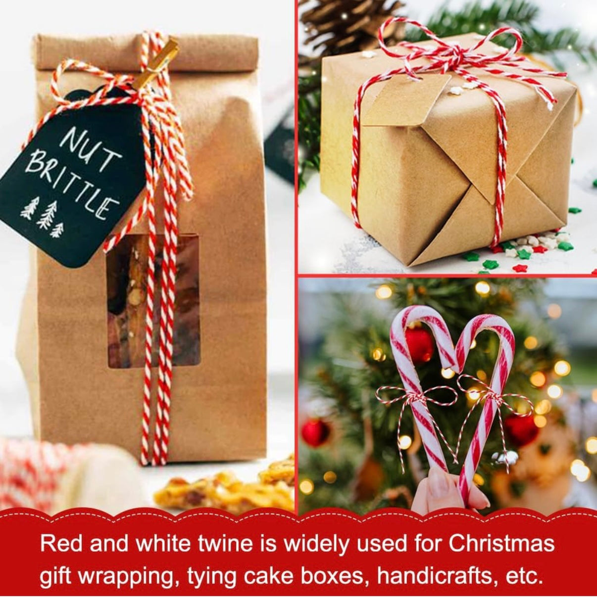 Vivifying Red and White Butchers Twine