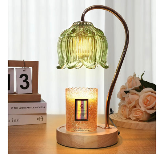 Vintage Flower Candle Warmer Lamp with Timer & Dimmer Fits All Jar Scented Candles