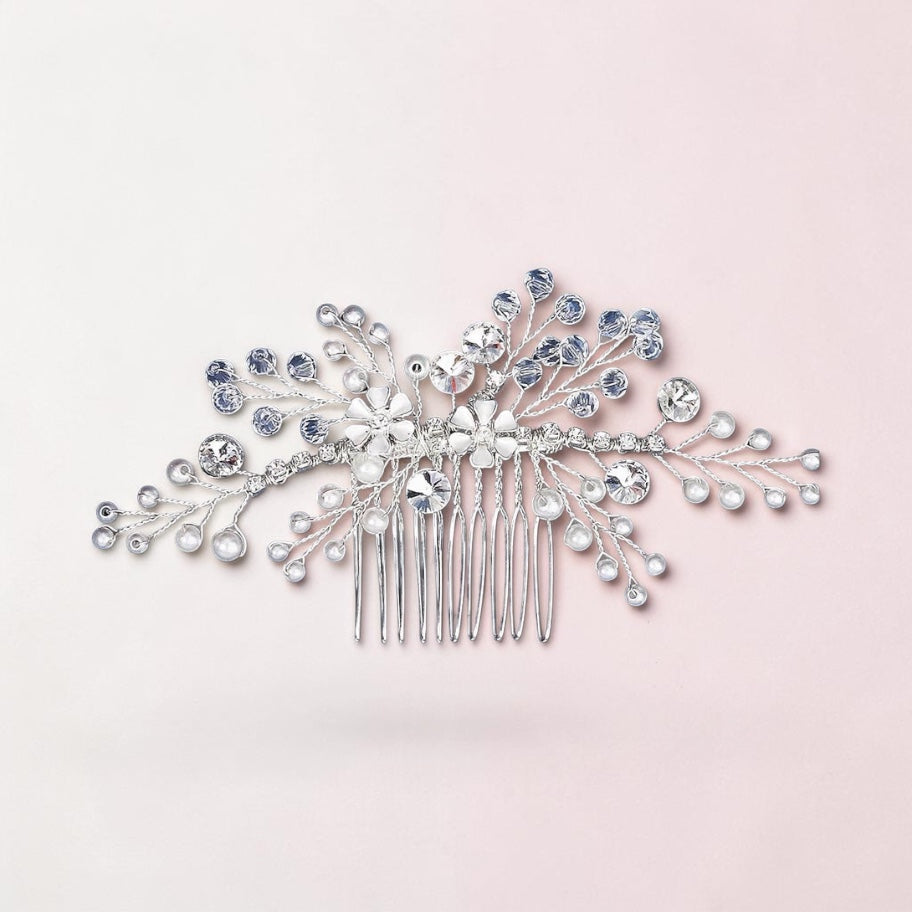 Wedding Hair Comb Bride Pearl Hair Comb Headpiece