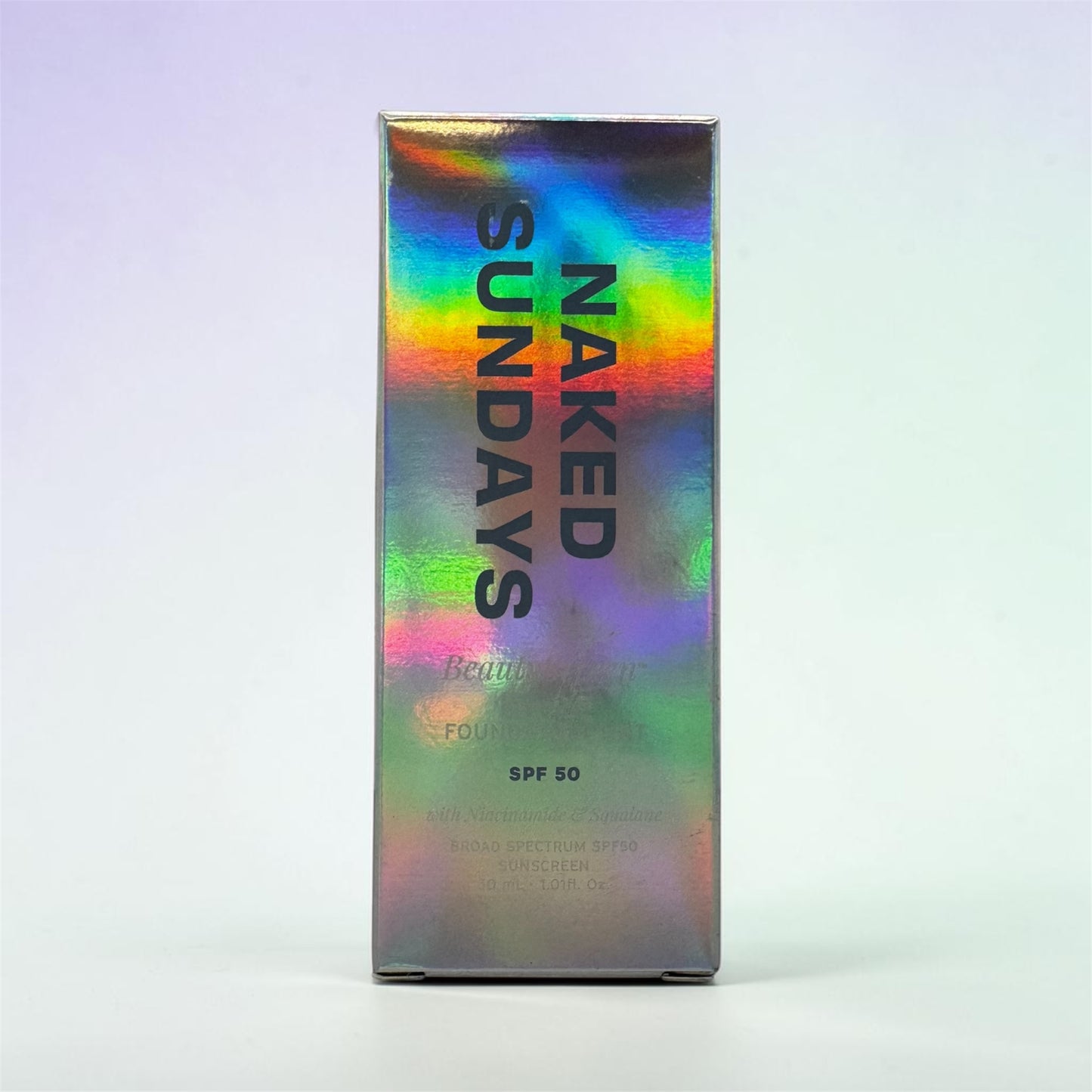 Naked Sundays BeautyScreen Peptide Foundation Tint - SPF 50 Tinted Sunscreen & Skincare Makeup with Zinc Oxide, Niacinamide - Lightweight Natural Coverage, 9.6. Rich Neutral, 1.01 oz