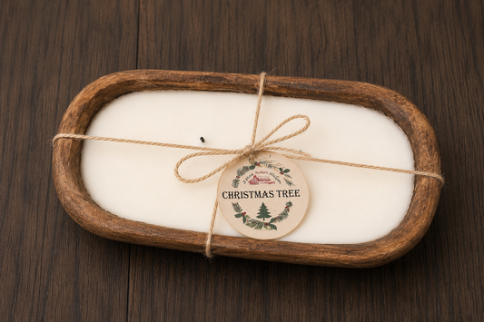 Wood Dough Bowl Candles | 100% Natural Soy Wax & Essential Oil Infused | Odor Eliminating + Pet Safe |