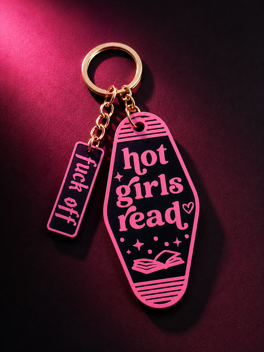 Hot Girls Read Keychain