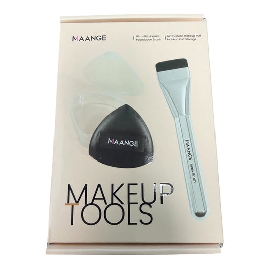 Maange Makeup Tools - Ultra-Thin Liquid Foundation Brush/ Air Cushion Makeup Puff Storage